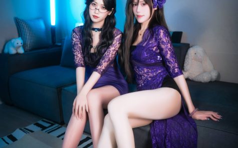 不呆猫 人妻双人写真摄影故事,光影交织下的双生花与温柔羁绊
