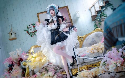 花兮_honoka 碧蓝航线 柴郡 原皮,蔚蓝之约下的灵动猫娘写真拍摄全记录