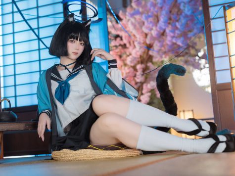 屿鱼Yukako 蔚蓝档案 桐生桔梗,摄影师镜头下的学院偶像与光影交织的视觉叙事