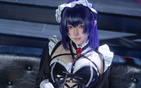 屿鱼Yukako Nikke胜利女神 米哈拉·咖啡女仆,光影交织下的虚拟角色真人化摄影全记录