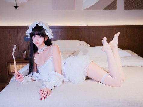 过期米线线喵 厨娘女仆,揭秘春日私房写真从构思到成片的唯美创作之旅